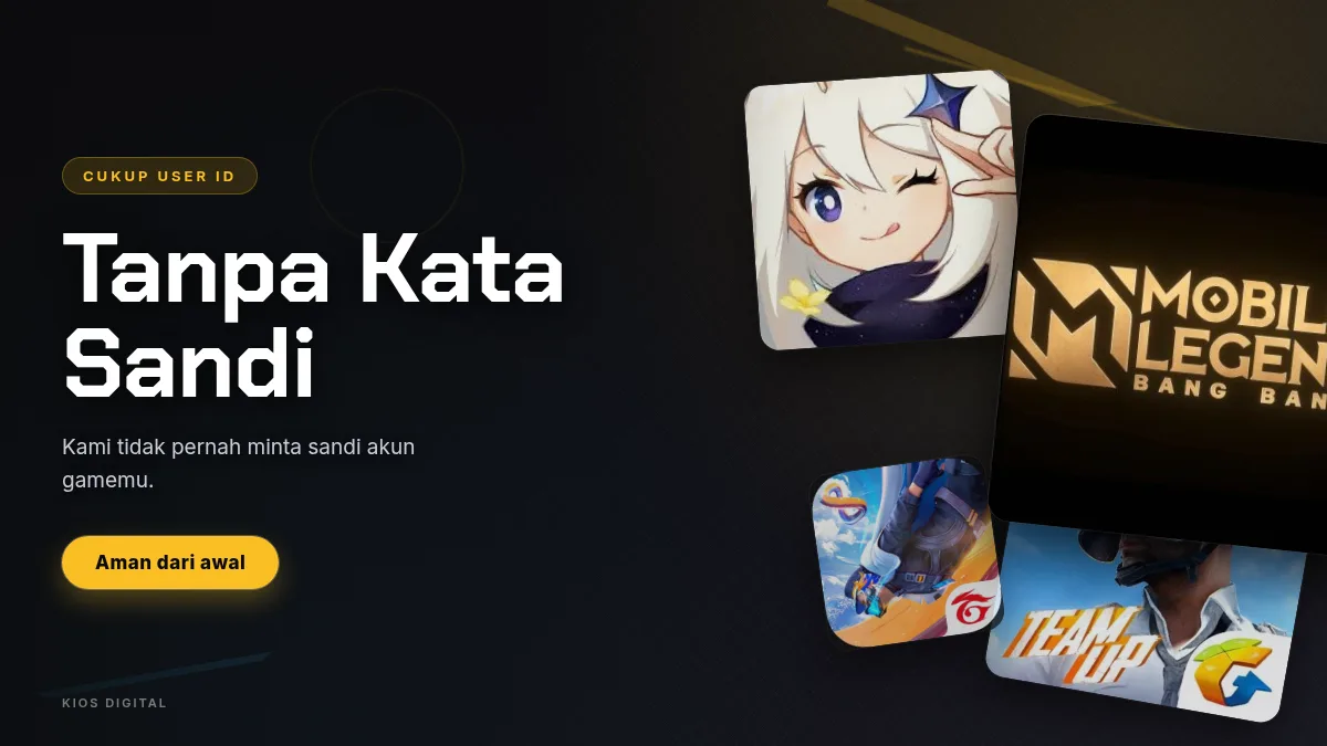 Tanpa kata sandi akun game, cukup User ID