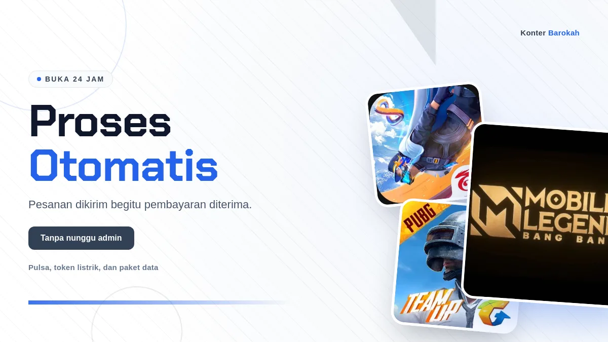 Proses otomatis, buka 24 jam
