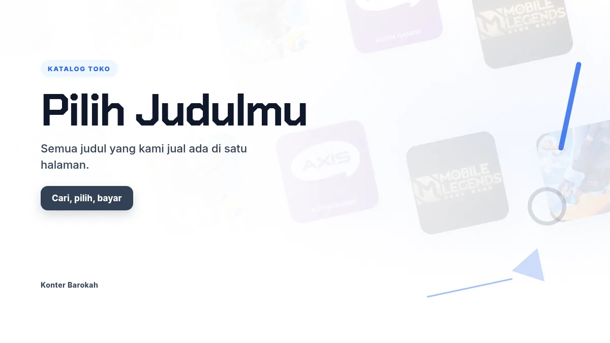 Katalog lengkap, semua judul di satu halaman