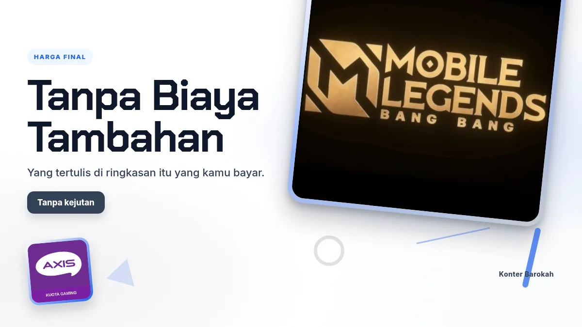 Harga final, tanpa biaya tambahan di halaman bayar