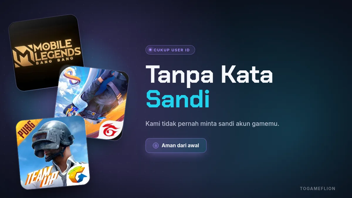 Tanpa kata sandi akun game, cukup User ID