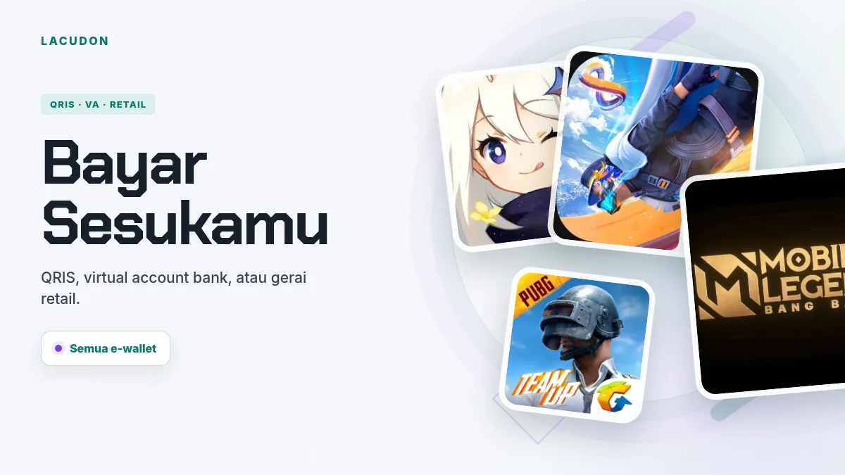 Bayar pakai QRIS, virtual account, atau gerai retail
