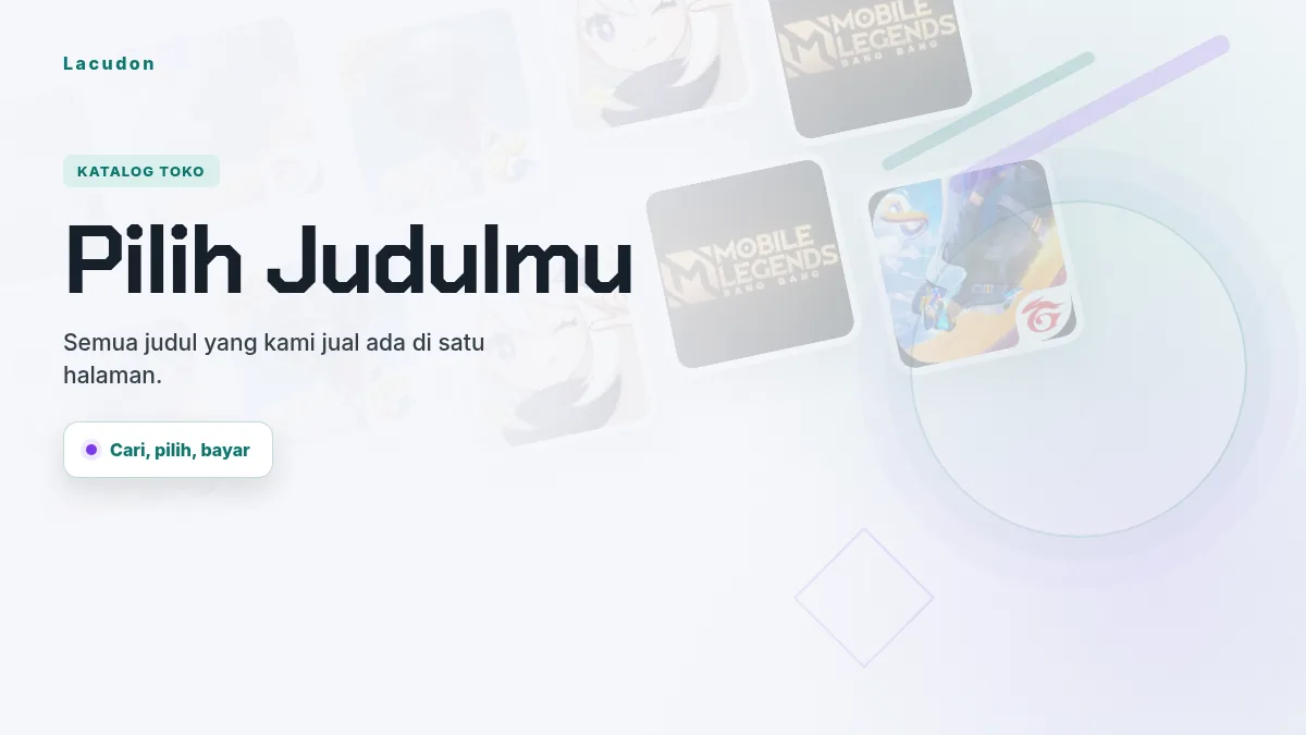 Katalog lengkap, semua judul di satu halaman