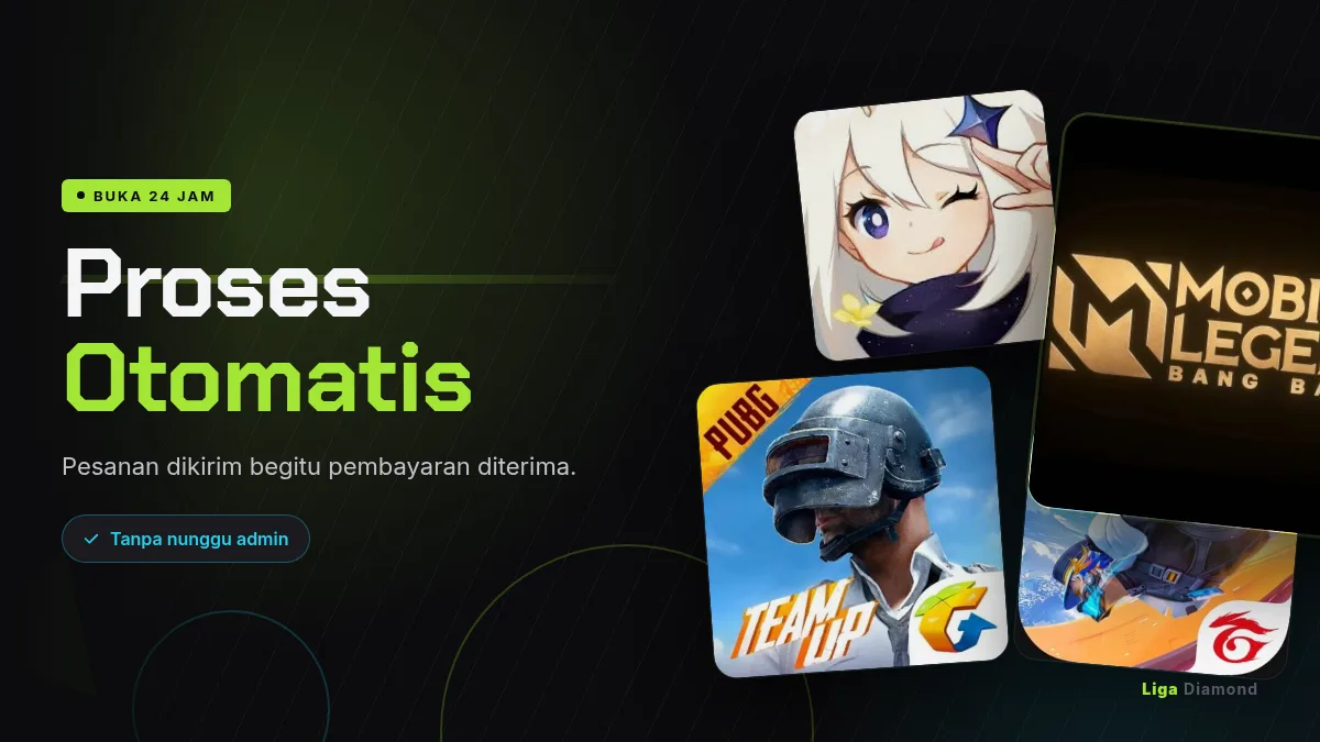 Proses otomatis, buka 24 jam