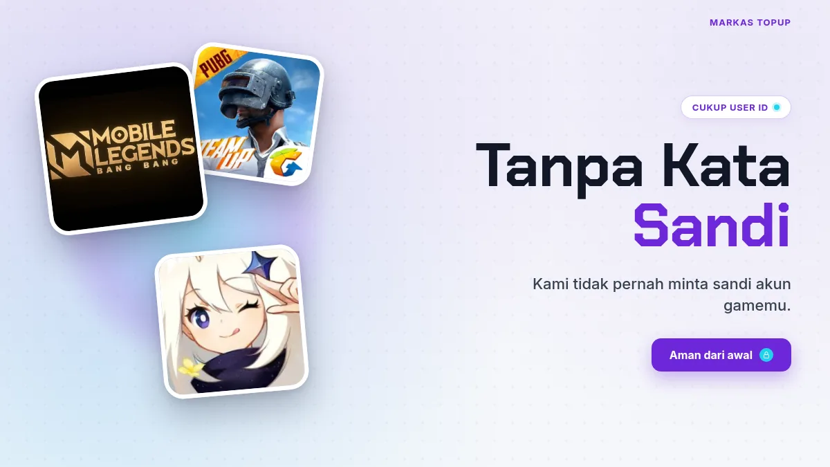 Tanpa kata sandi akun game, cukup User ID
