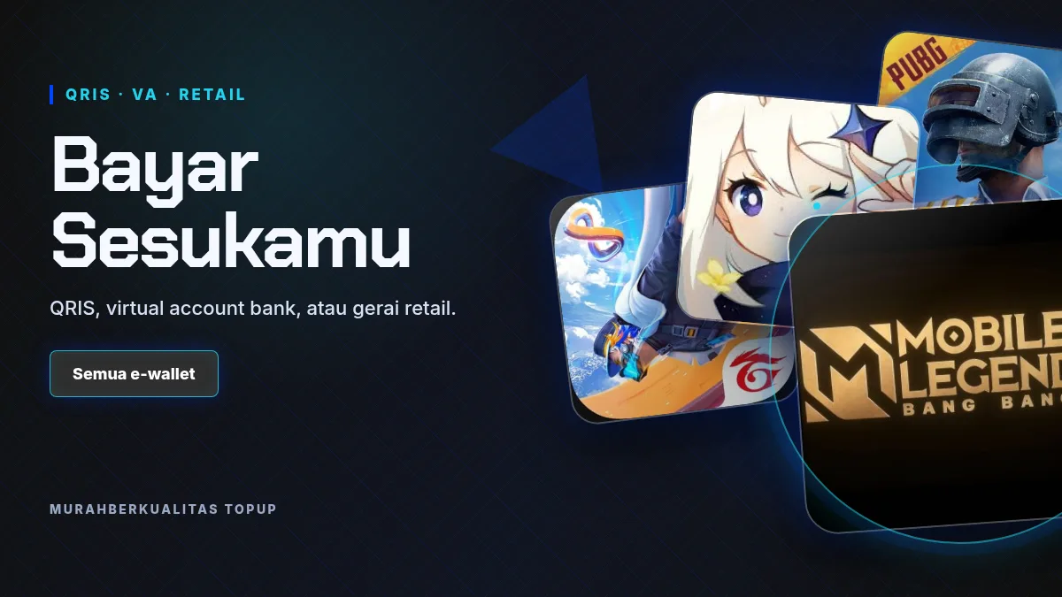 Bayar pakai QRIS, virtual account, atau gerai retail