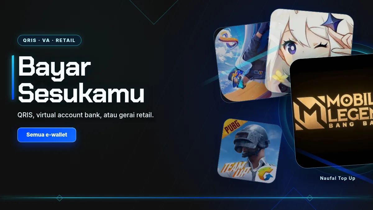 Bayar pakai QRIS, virtual account, atau gerai retail