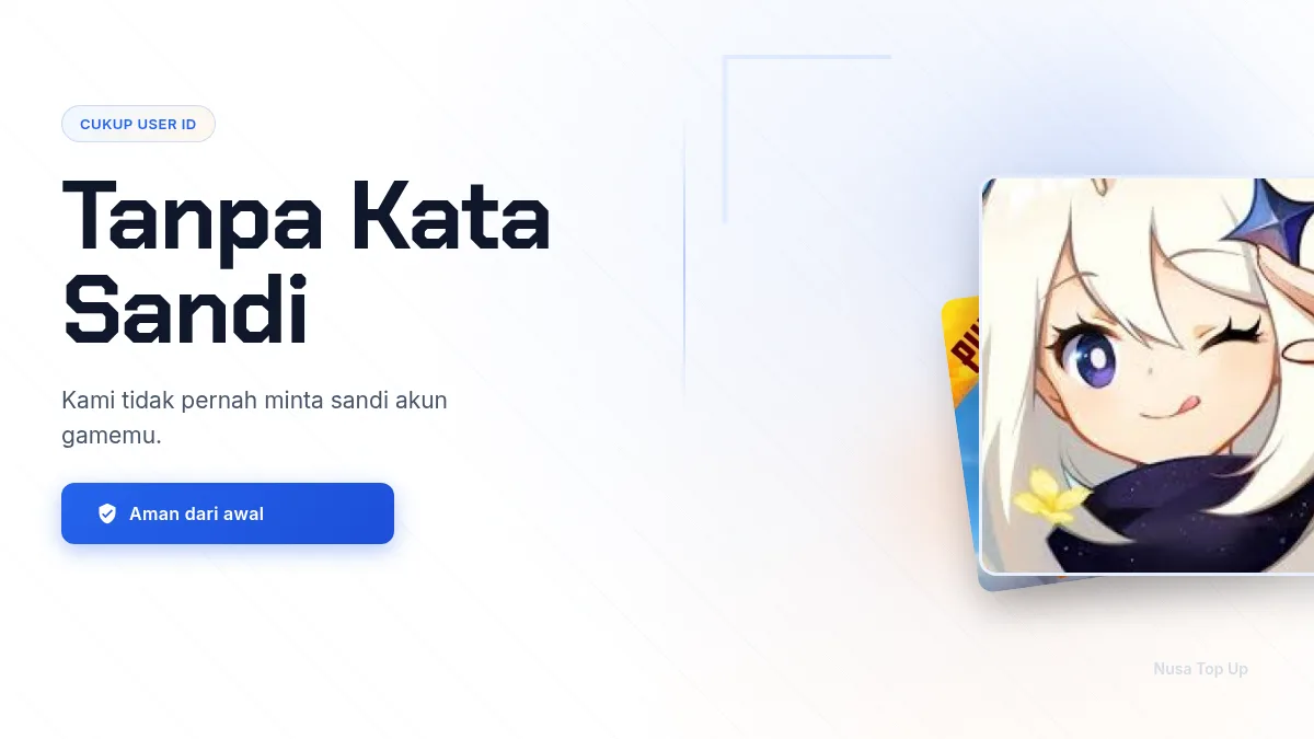 Tanpa kata sandi akun game, cukup User ID