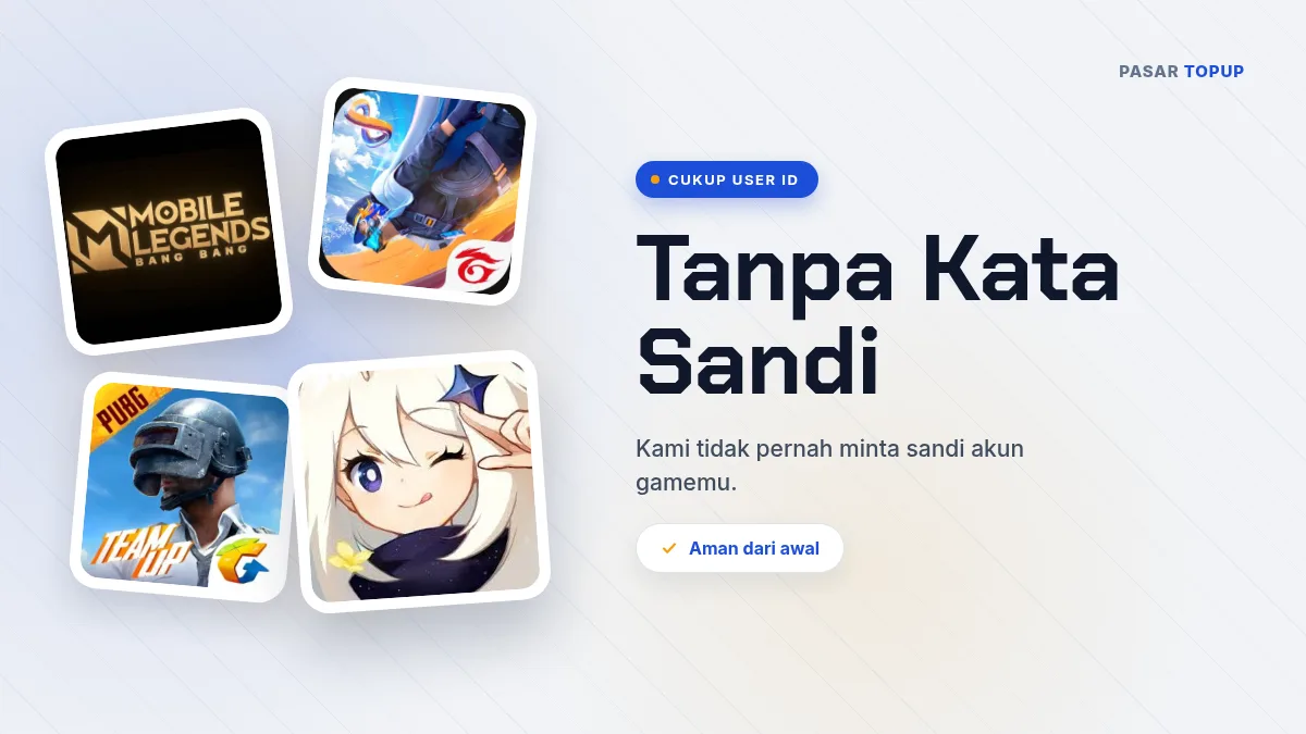 Tanpa kata sandi akun game, cukup User ID