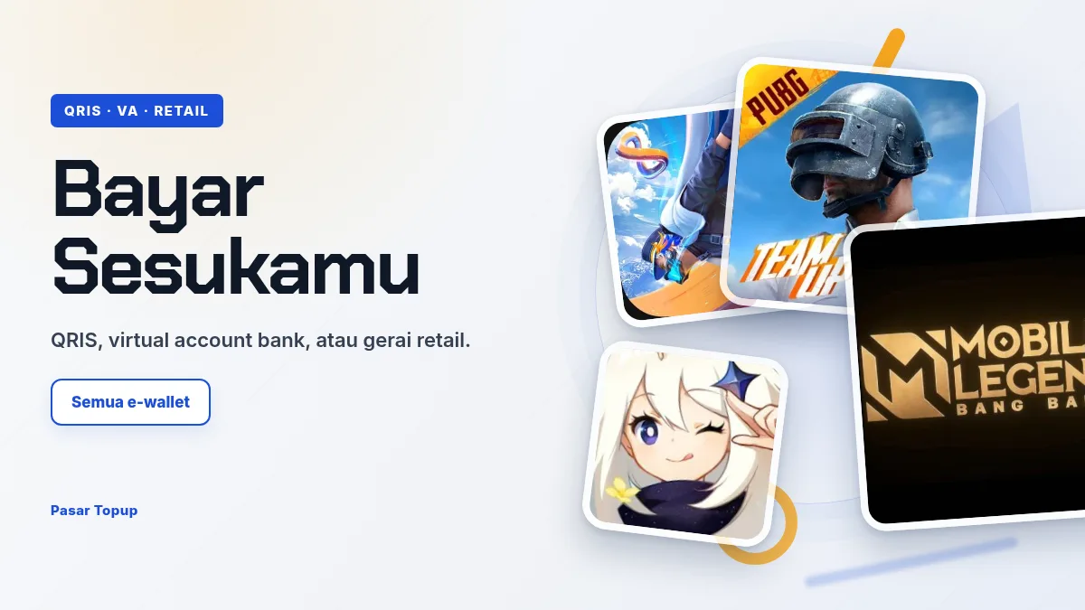 Bayar pakai QRIS, virtual account, atau gerai retail