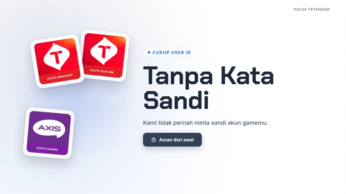 Tanpa kata sandi akun game, cukup User ID
