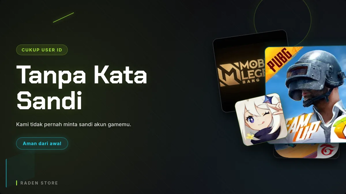 Tanpa kata sandi akun game, cukup User ID