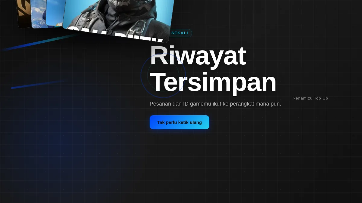 Riwayat pesanan dan ID game tersimpan di akun