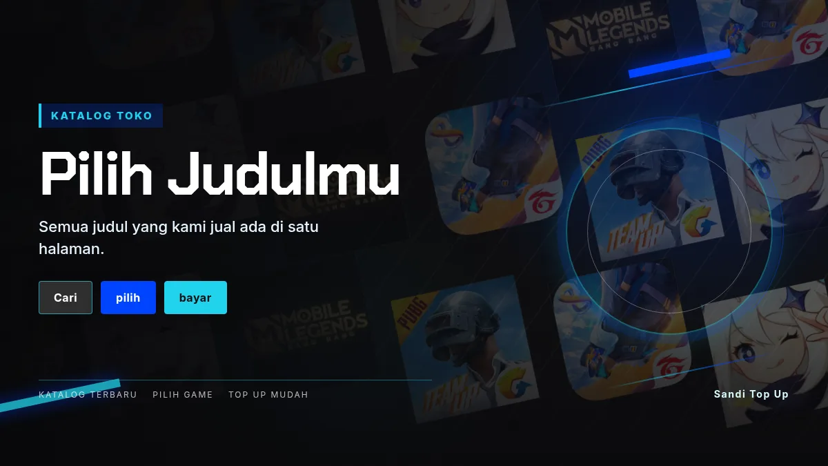 Katalog lengkap, semua judul di satu halaman