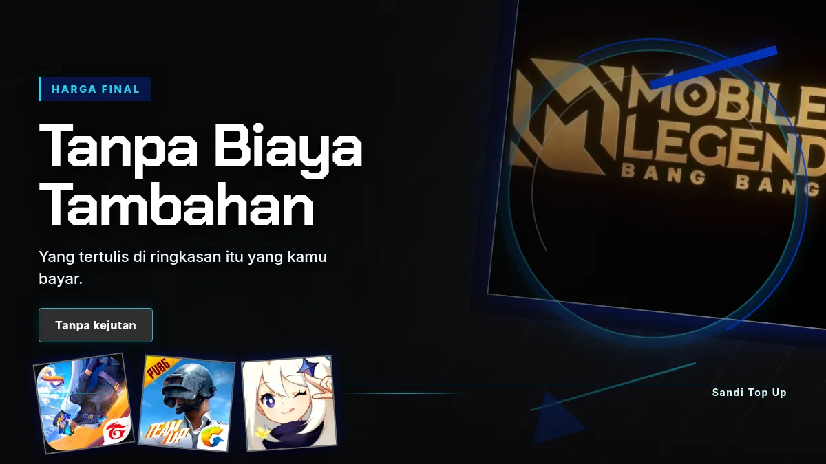 Harga final, tanpa biaya tambahan di halaman bayar