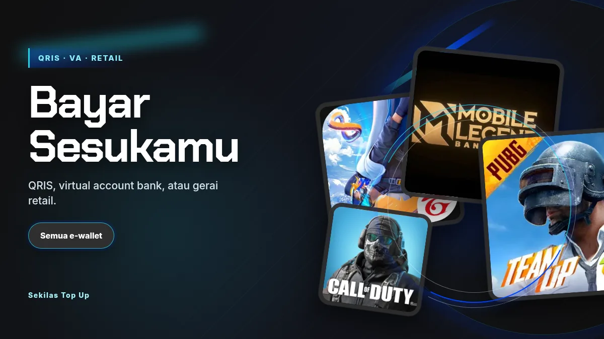 Bayar pakai QRIS, virtual account, atau gerai retail