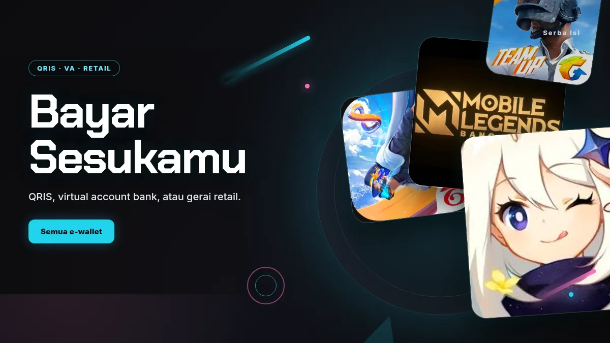 Bayar pakai QRIS, virtual account, atau gerai retail