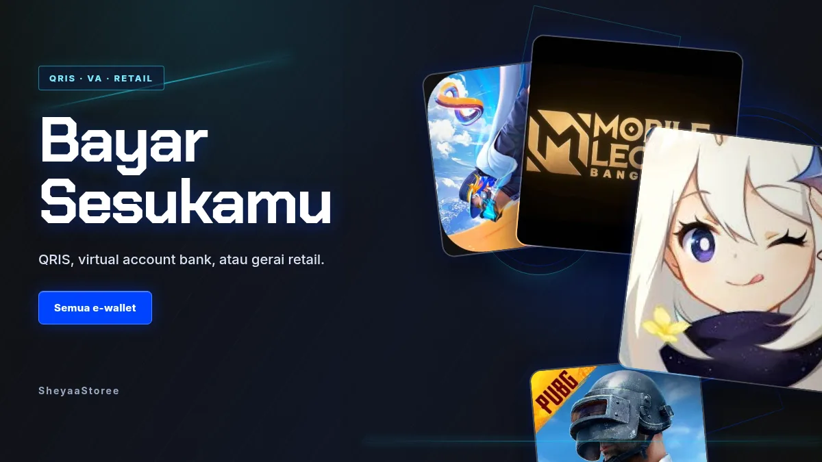 Bayar pakai QRIS, virtual account, atau gerai retail