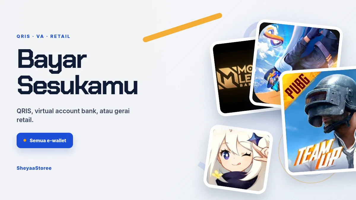 Bayar pakai QRIS, virtual account, atau gerai retail