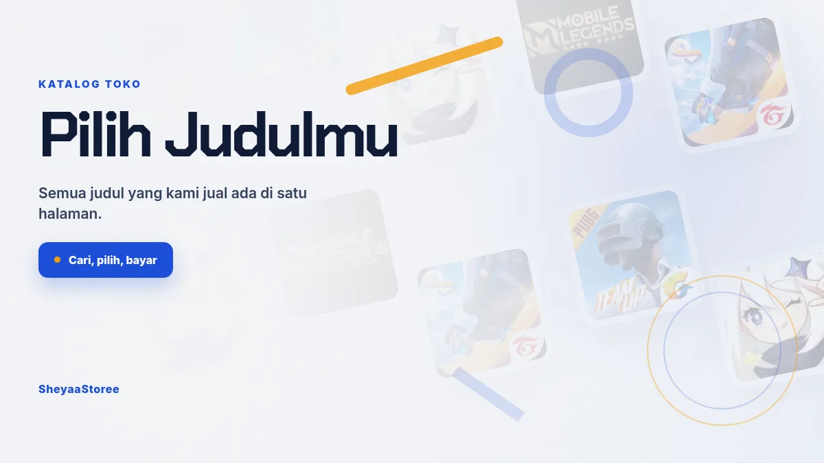 Katalog lengkap, semua judul di satu halaman