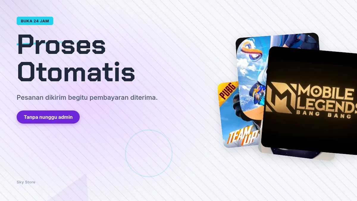 Proses otomatis, buka 24 jam