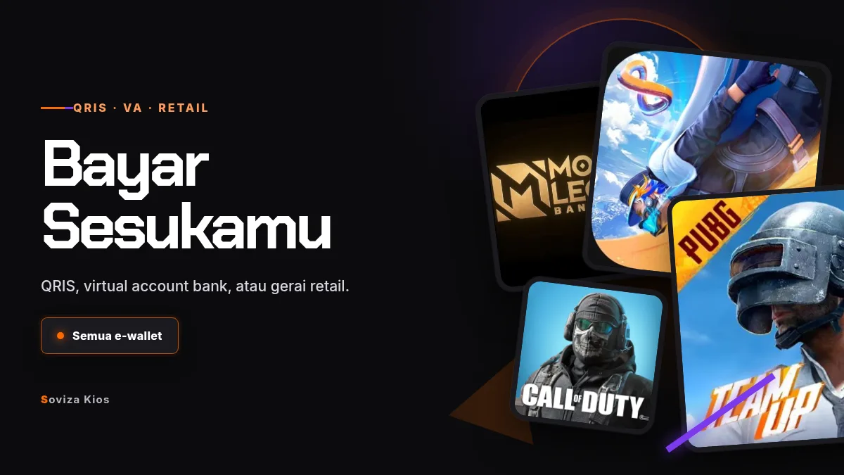 Bayar pakai QRIS, virtual account, atau gerai retail