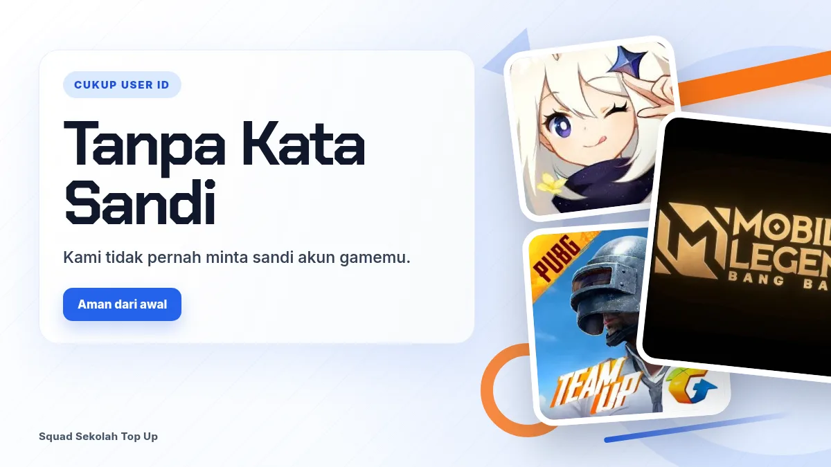 Tanpa kata sandi akun game, cukup User ID