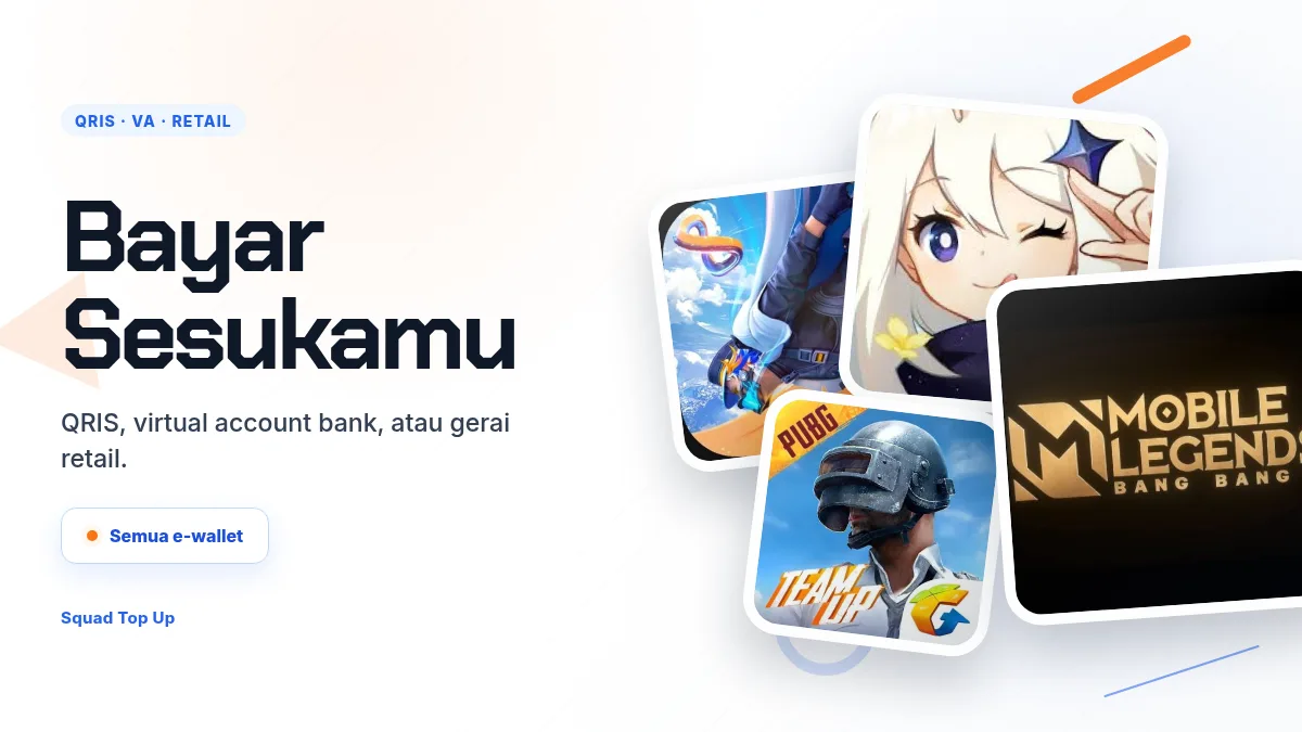 Bayar pakai QRIS, virtual account, atau gerai retail