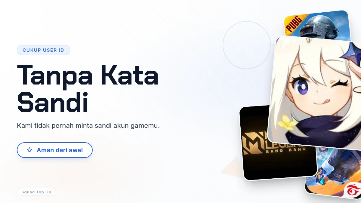 Tanpa kata sandi akun game, cukup User ID