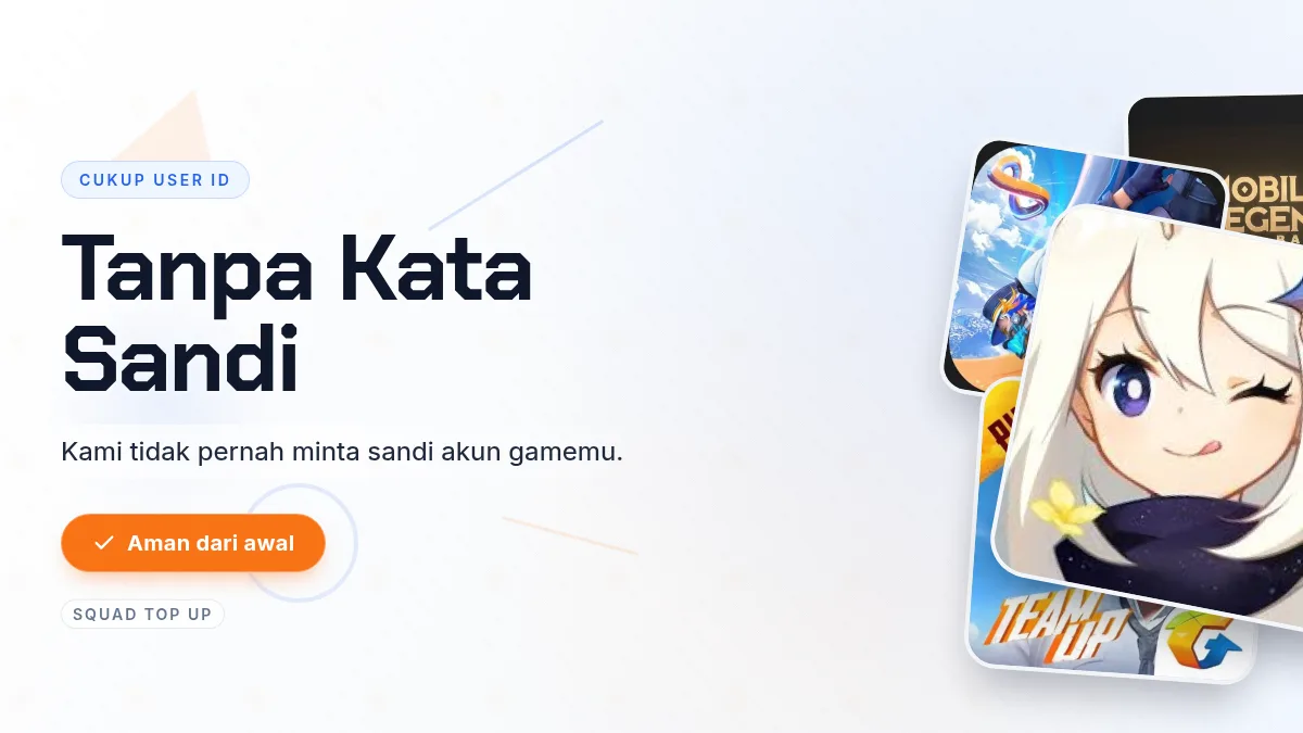 Tanpa kata sandi akun game, cukup User ID