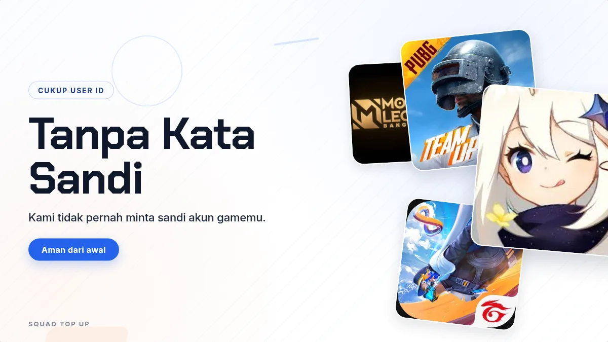 Tanpa kata sandi akun game, cukup User ID