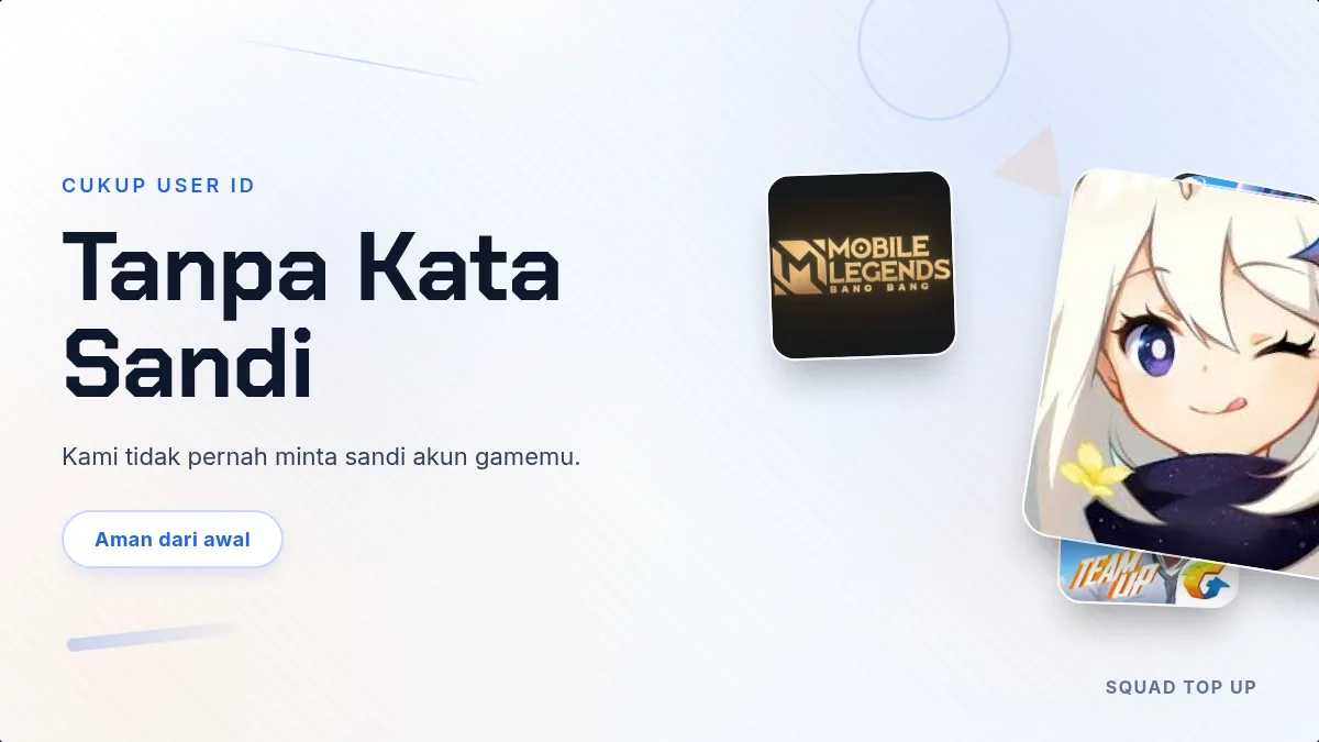 Tanpa kata sandi akun game, cukup User ID