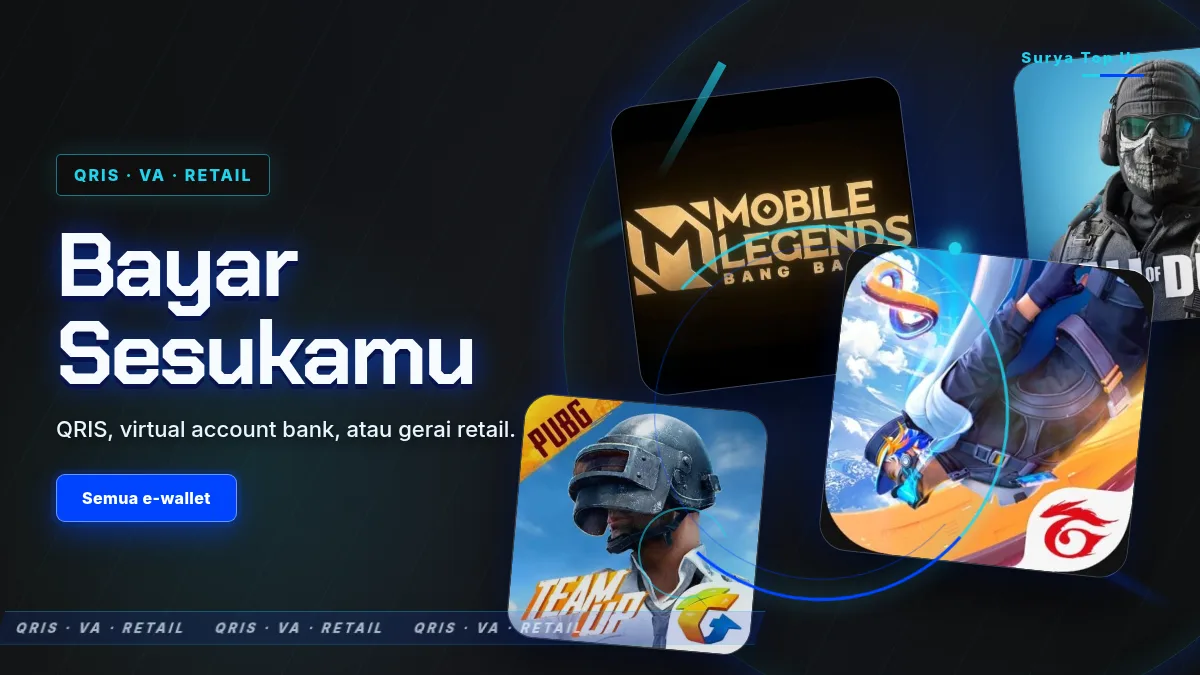 Bayar pakai QRIS, virtual account, atau gerai retail