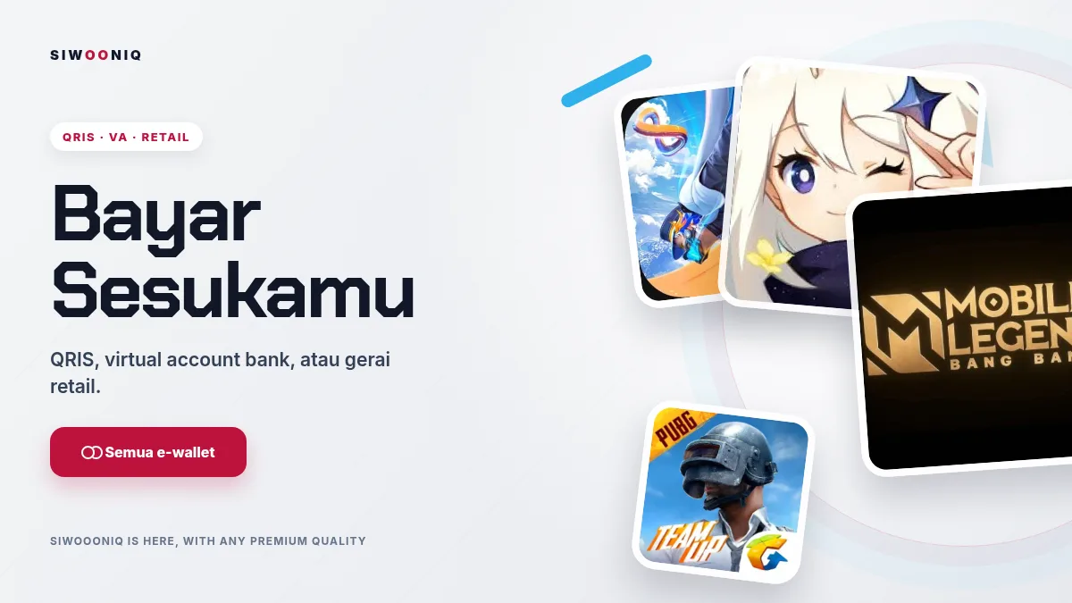 Bayar pakai QRIS, virtual account, atau gerai retail