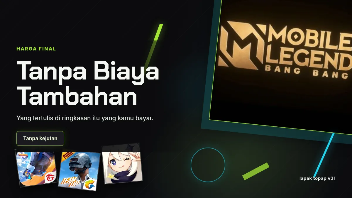 Harga final, tanpa biaya tambahan di halaman bayar