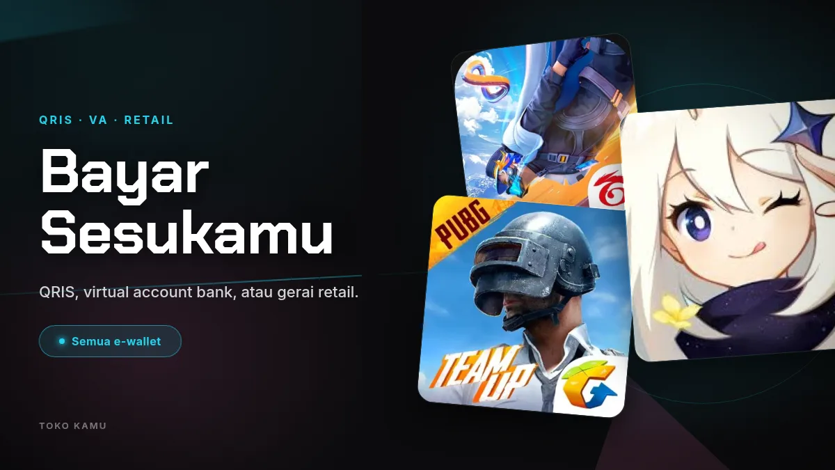 Bayar pakai QRIS, virtual account, atau gerai retail