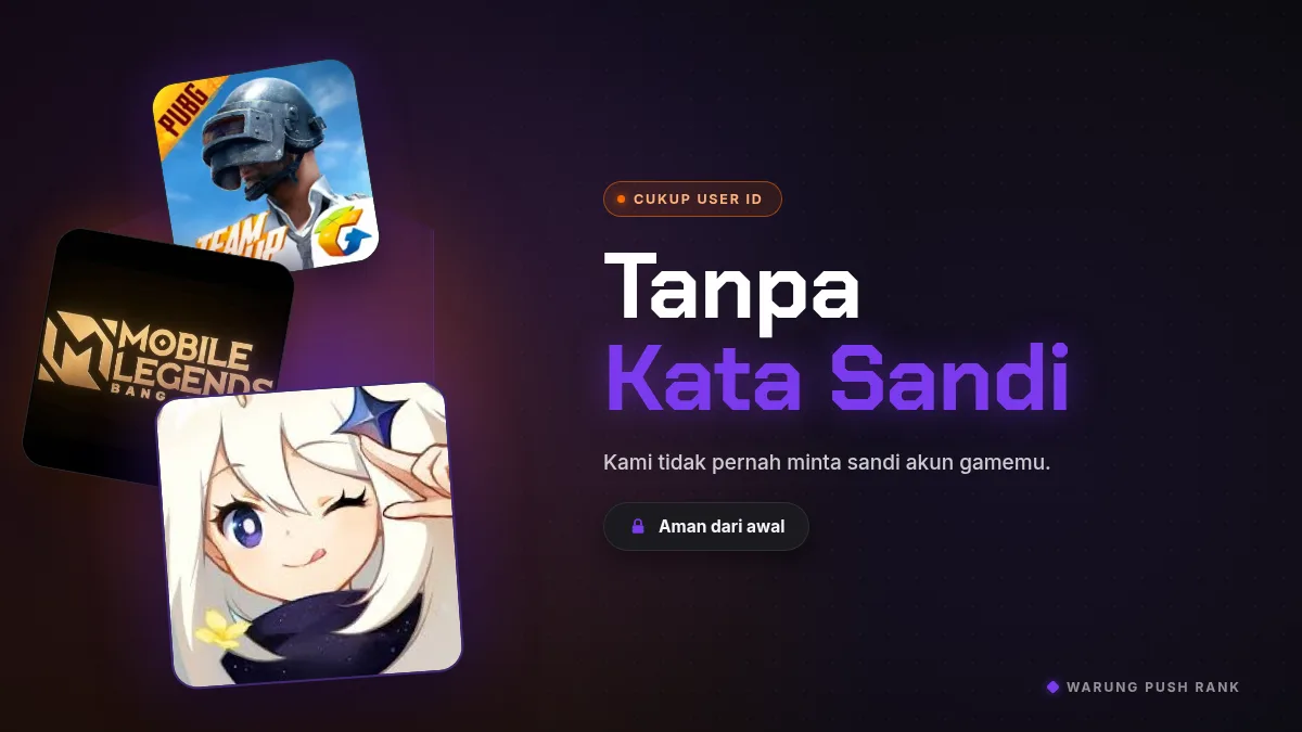 Tanpa kata sandi akun game, cukup User ID