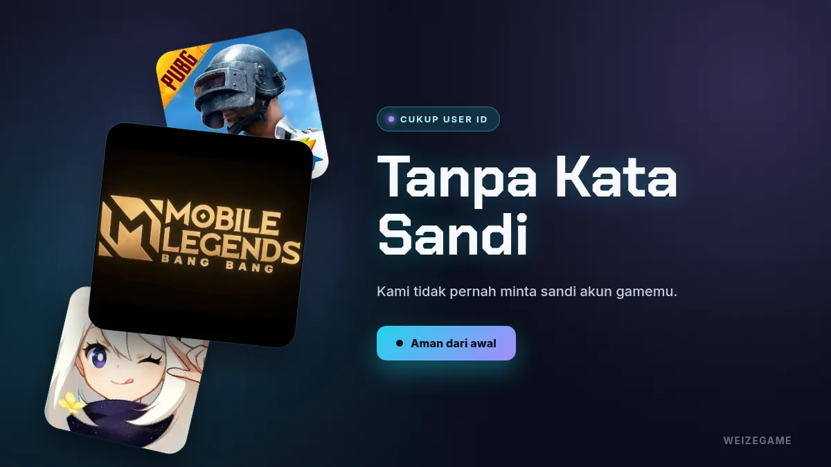 Tanpa kata sandi akun game, cukup User ID