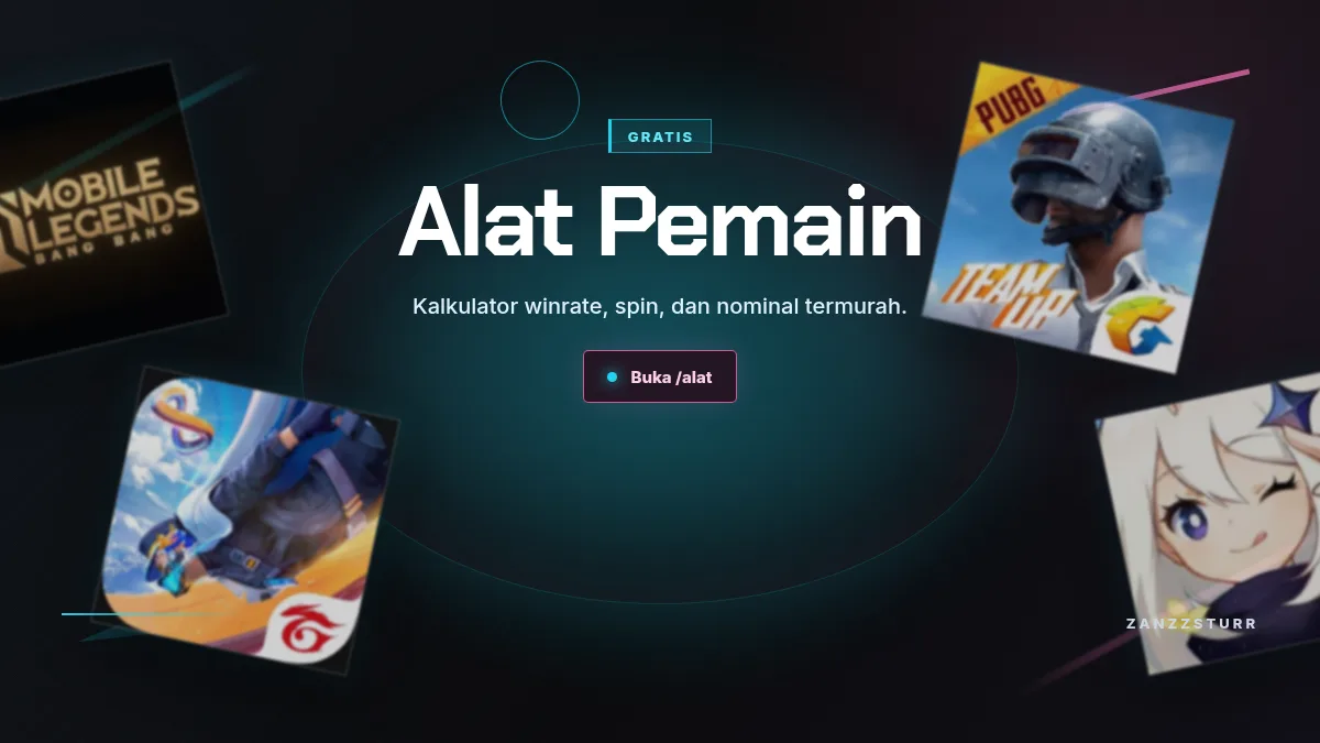 Alat pemain: kalkulator winrate, spin, dan nominal
