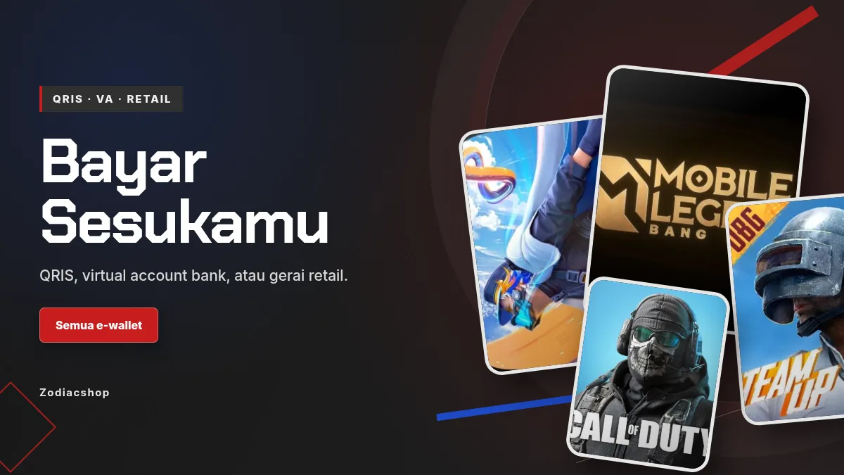 Bayar pakai QRIS, virtual account, atau gerai retail
